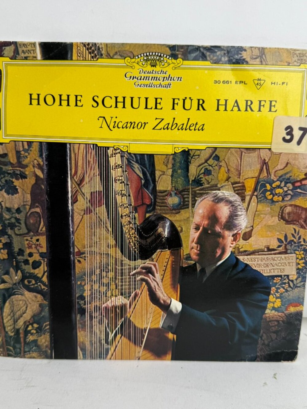 Nicanor Zabaleta – Hohe Schule Für Harfe 7" Vinyl EP DGG 30661 EPL